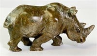 Large Carved Stone Rhinoceros (Small Chip Foot)