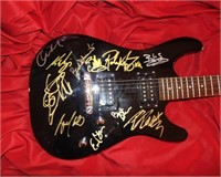 Autographed Canvas Guitar From The Vegas Rocks!