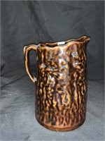 8 “ ANTIQUE BROWN GLAZED POTTERY PITCHER