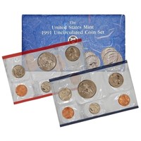 1991 United States Mint Set, 10 Coins Inside! No O