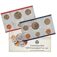 1988 United States Mint Set, 10 Coins Inside! No O
