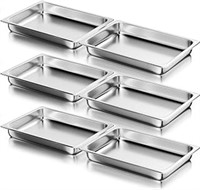 Wantjoin Full Size Steam Table Pans, 6-pack 2.5