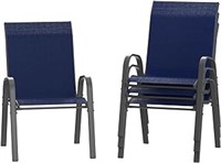 Amopatio Patio Chairs Set Of 4, Outdoor Stackable