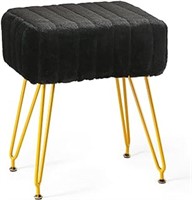 Moowind Vanity Stool Chair, Faux Fur Vanity Seat