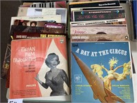 STACK OF VINTAGE RECORD ALBUMS