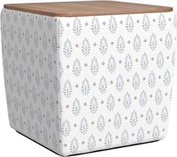 Homepop Home Decor Storage Ottoman With Wood