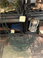 2 LARGE WIRE HEART PLANT HOLDERS/ WREATH FORM