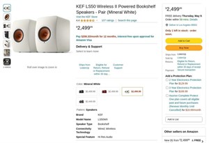 O386  KEF LS50 Wireless II Pair, Mineral White