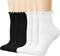 Mcool Mary Women's Ruffle Socks,Casual Cute Ankle