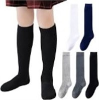 Girls Knee High Socks Seamless School Uniform