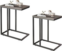 Wlive Side Table Set Of 2, C Shaped End Table For