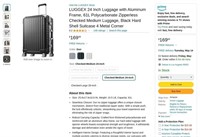 B9930   61L Zipperless Black Suitcase