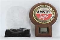 Amstel Light Wall Clock & Lowenbrau Beer Light