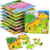 NEW! Puzzles for Kids Ages 3-5, 9 Pack Wooden
