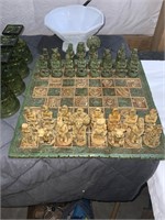 vintage Mayan/Mexican Chess Set