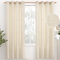 2 packs of YoungsTex Natural Linen Curtains 72
