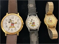 3 Lorus Mickey Mouse Watches