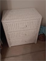Wicker 3 drawer chest, great condition.