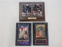 4 Framed Basketball Collector Cards