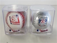 2 World Series Baseballs w/ Cases