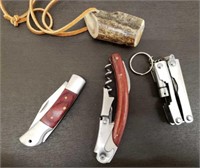 Deer Antler Whistle, Keychain Multi Tool, Wine