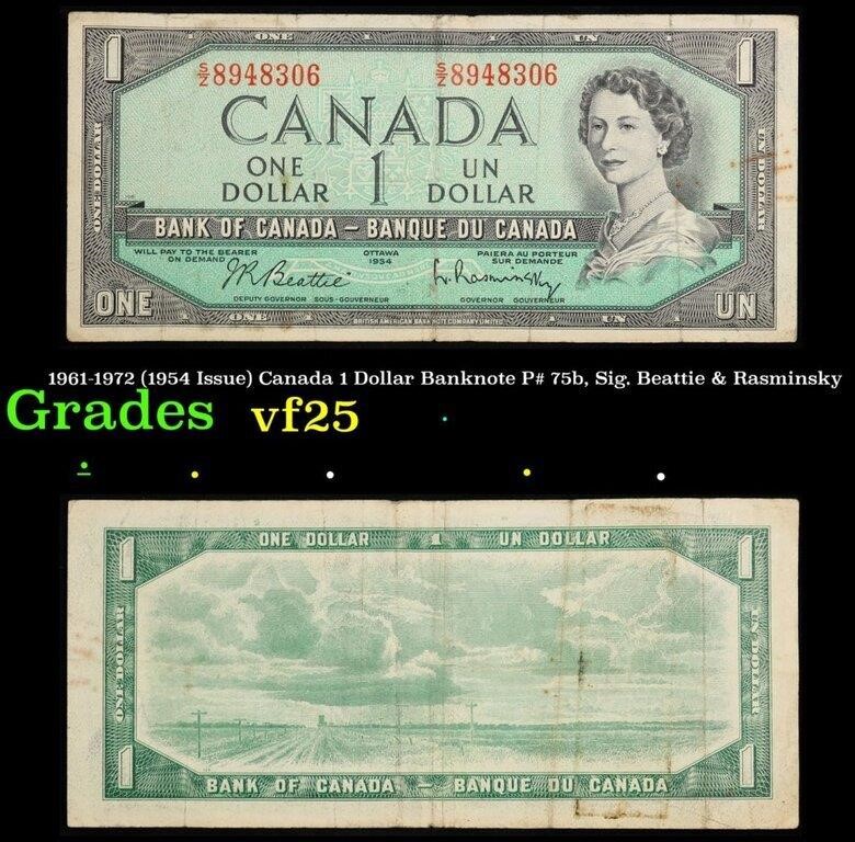 1961-1972 (1954 Issue) Canada 1 Dollar Banknote P#