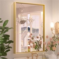 Keonjinn Bathroom Mirror 22x30  Gold