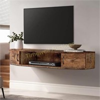 Wall Mounted Floating TV Stand  Brown