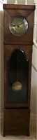 ANTIQUE GRANDFATHER CLOCK PEWTER FACE