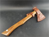 Wood Tomahawk with leather case