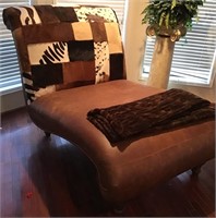 LEATHER PATCHWORK DOUBLE SETTEE
