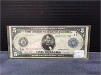 Large 1914 2B Federal Reserve Five Dollar