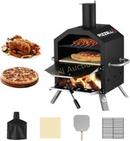 Outdoor Wood Fired Pizza Oven 12 (Black)