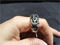 Sterling Silver Flame Ring, Sz 13