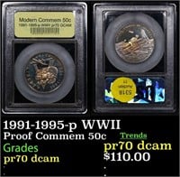 Proof 1991-1995-p WWII Modern Commem Half Dollar 5