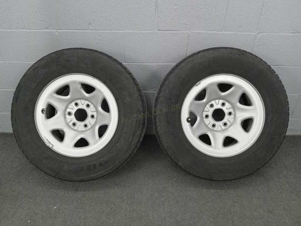 2x The Bid General Grabber Usa 255-70-17" Tires