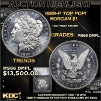 ***Auction Highlight*** 1889-p Morgan Dollar TOP P