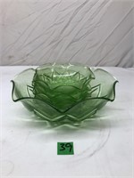 Vintage Hazel-Atlas Green Depression Glass
