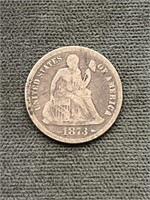 1873 Liberty Seated Silver Dime
