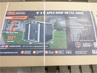 TMG 6'x8' Apex Roof Metal Shed (QTY 1)