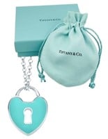 Tiffany & Co. Blue Heart Lock Necklace
