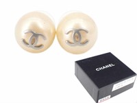 Chanel Pearl Cocomark Earrings