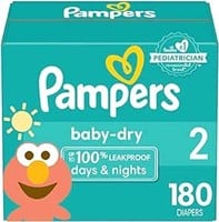180-Pk Diapers Size 2, - Pampers Baby Dry