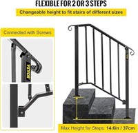 "As Is" VEVOR Handrails for Outdoor Steps Fits 2