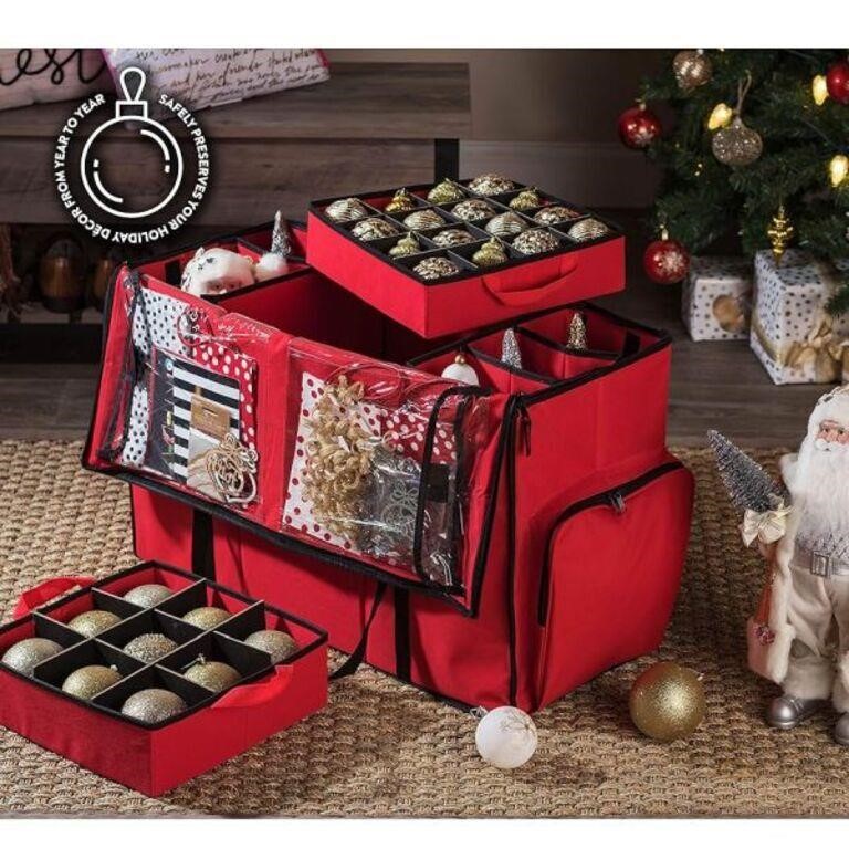 Super Rigid 2-in-1 Christmas Ornament Storage Box