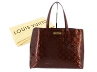 Louis Vuitton Maroon Verni Handbag