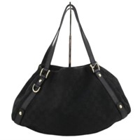 Gucci Black Monogram Tote Handbag