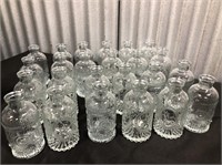 Set of 24 Small Vases Glass Bud Vases for
