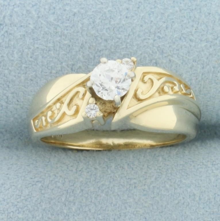 Vintage Old European Cut Diamond Engagement Ring i