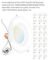 NEW Sunco Lighting 24 Pk LED Recessed Lighting,